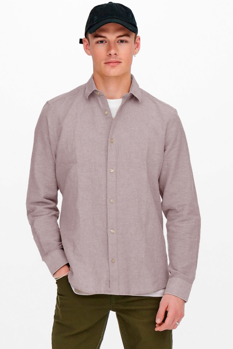 ONLY & SONS Caiden LS Linen Hemd Nirvana