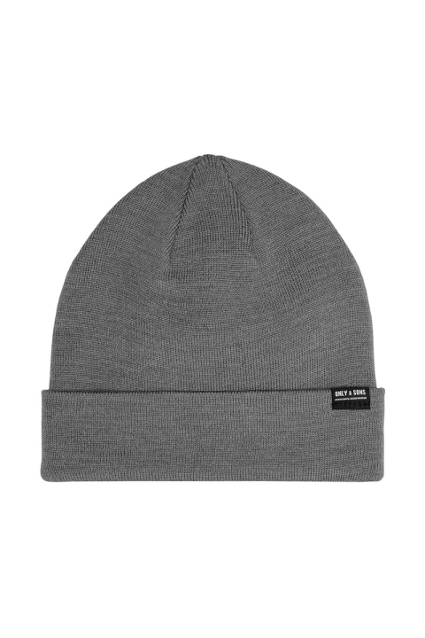 ONLY & SONS ONSEVAN LIFE KNIT BEANIE NOOS Medium Grey Melange