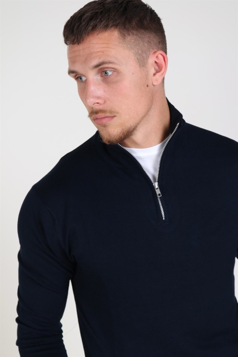 Tailored & Originals Murray Half Zip Stricken Insignia Blue