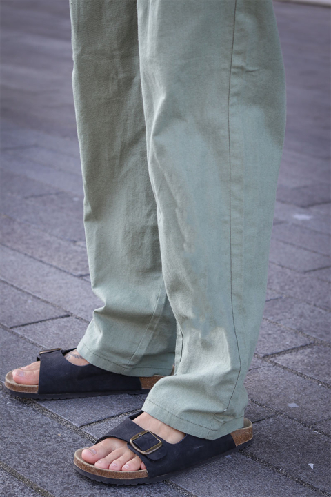 ONLY & SONS Sinus Loose Cotton Linen Pants Sea Spray