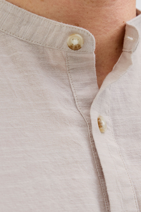 Jack & Jones Summer Half Placket Hemd Ls Crockery