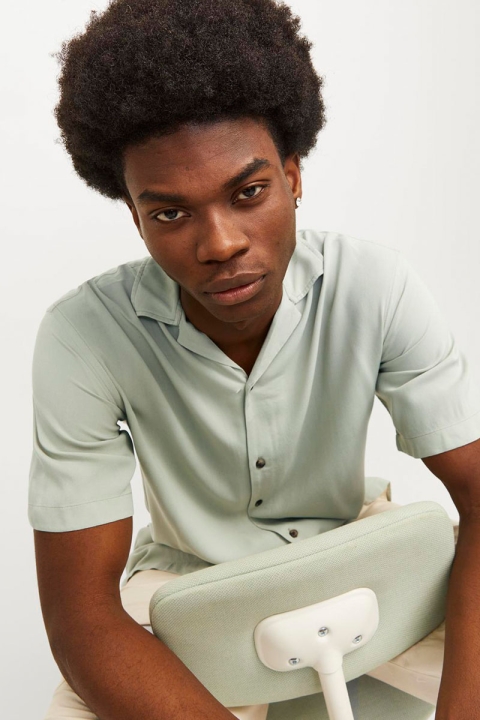 Jack & Jones Jeff Solid Resort Hemd SS Desert Sage
