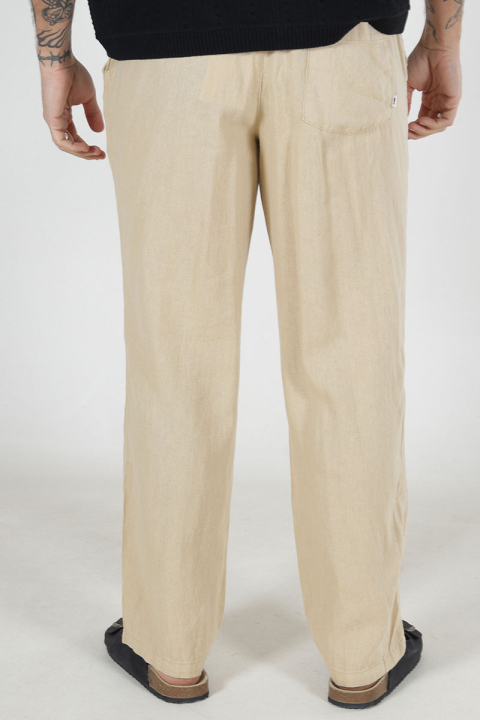 Solid Allan Elsticated Wide Fit Linen Pants Curds & Whey