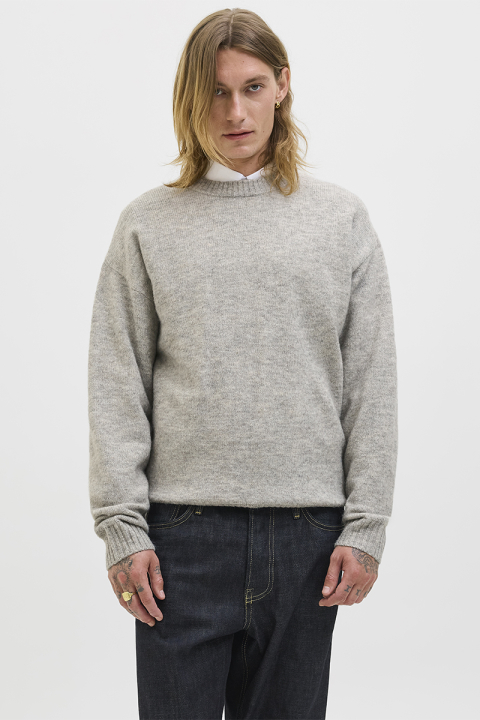 Jack & Jones Soho Ollie Knit Crew Neck Light Grey Melange