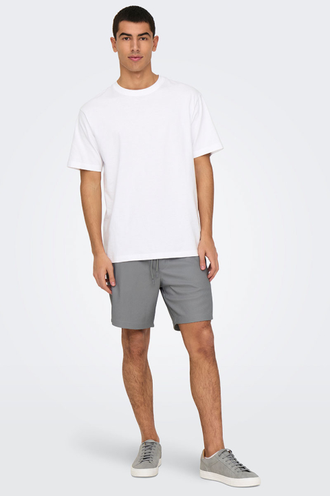 ONLY & SONS Tel Regular Plizze Shorts Limestone
