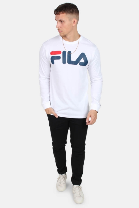 Fila Classics Logo LS T-Hemd Bright White