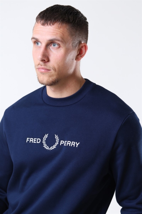 Fred Perry Graphic Sweatshirt Carbon Blue
