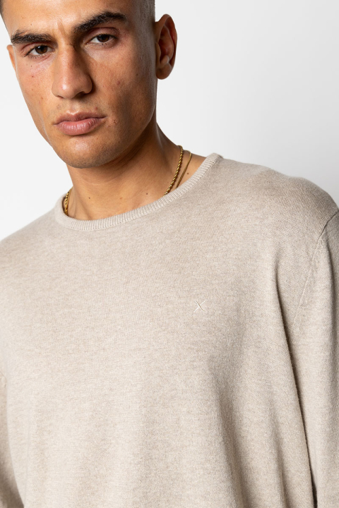 Clean Cut Copenhagen Claude crewneck knit Ecru Melange
