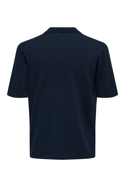 ONLY & SONS George Linen SS Polo Dark Sapphire