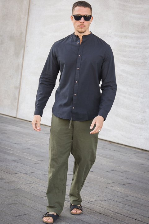 Jack & Jones Summer Band Hemd LS Black
