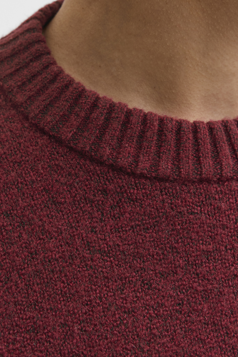 Jack & Jones Soho Ollie Knit Crew Neck Cabernet