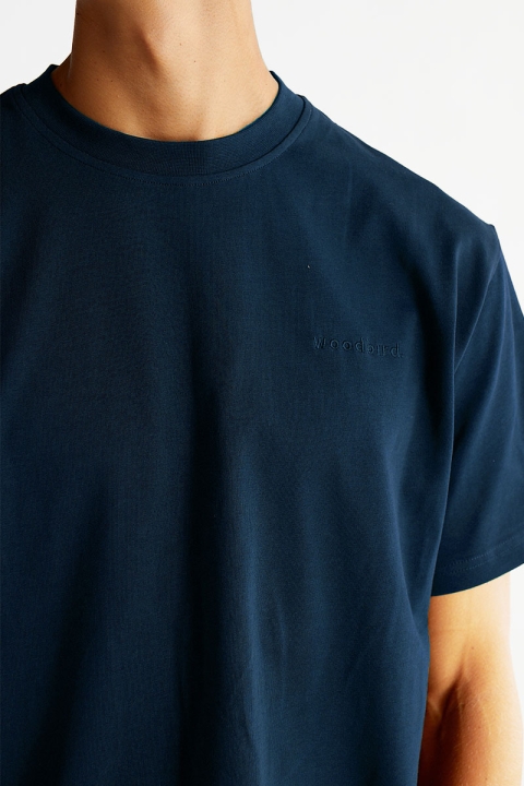 Woodbird Baine Base Tee Navy