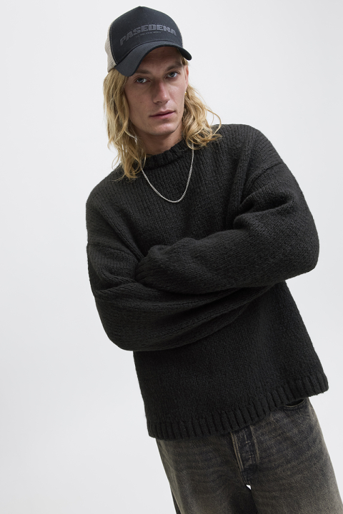 Jack & Jones Kidd Knit Crew Neck Black