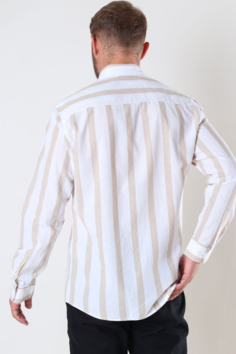 Selected SLHREGNEW-LINEN Hemd LS CLASSIC W Incense Stripes