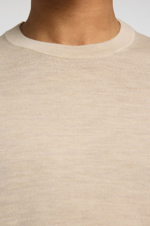 Selected Tray Merino Knit Crew Neck Oatmeal