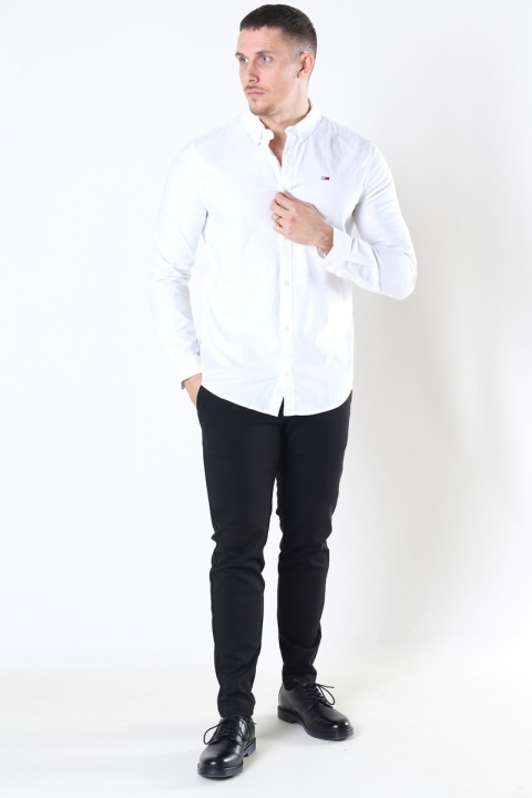 Tommy Jeans Slim Stretch Oxford Hemd White