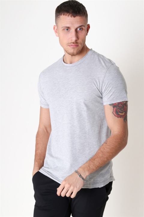 Gabba Konrad Slub S/S T-Hemd Light Grey Melange