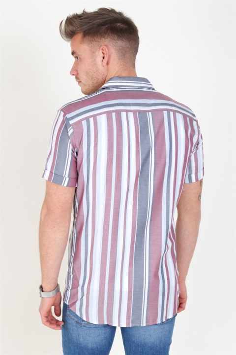 Jack & Jones Robert Stripe Hemd S/S Cordovan