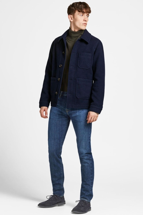 Jack & Jones JPRBLULUCAS WORKER WOOL JACKET Dark Navy