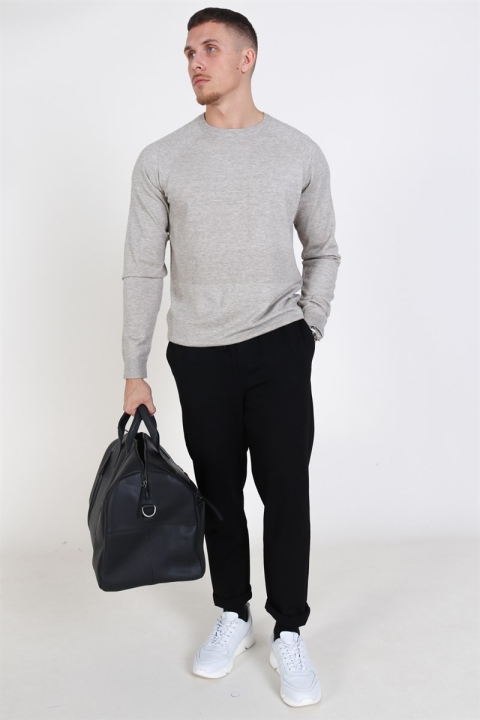 Only & Sons Mikkel Soft Crew Raglan Stricken Light Grey Melange