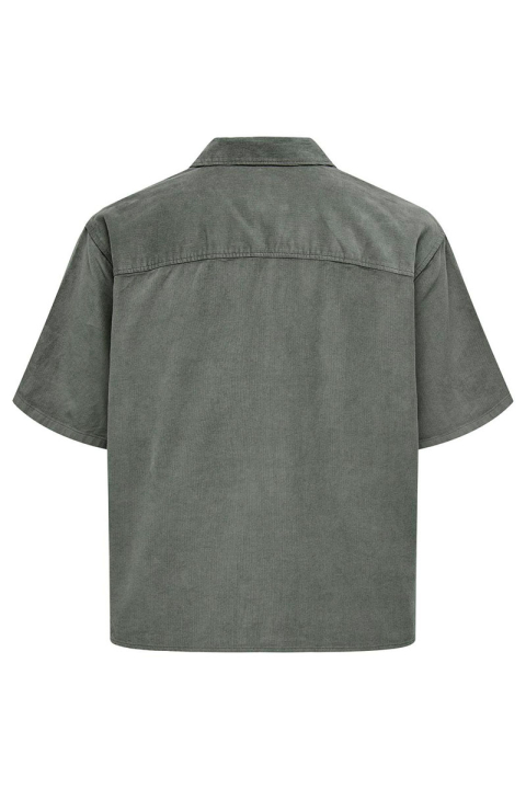 ONLY & SONS Alfi Relax Cord SS Hemd Castor Gray