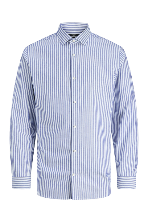 Jack & Jones Parker Wrinkle Resistant Hemd LS Black Iris Stripe