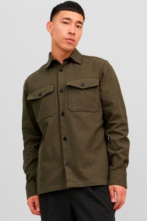 Jack & Jones Roy Solid Overshirt Grape Leaf