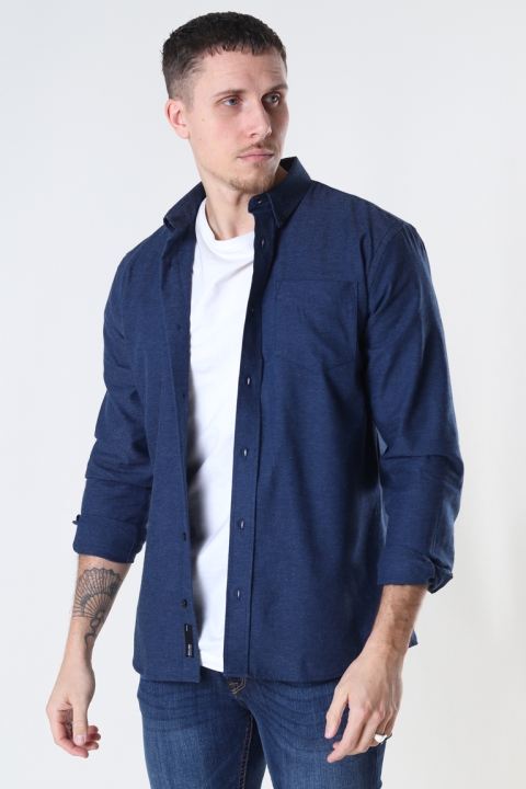 ONLY & SONS ONSBROK LS FLANNEL MELANGE Hemd C15 XXL DARK NAVY