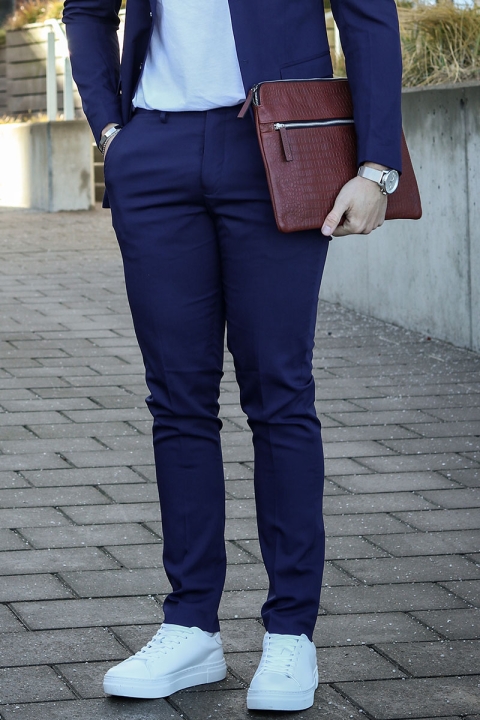 Jack & Jones Premium Franco Slim Fit Anzug Medieval Blue