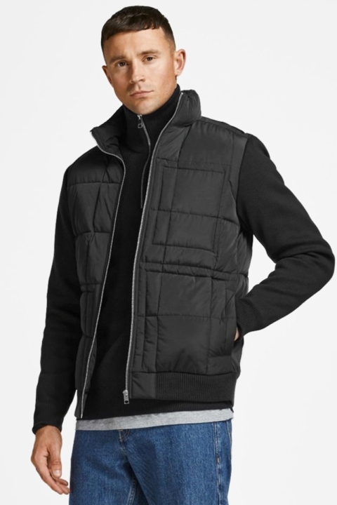 Jack & Jones JPRBLAROCCO QUILTED KNIT JKT SN Black