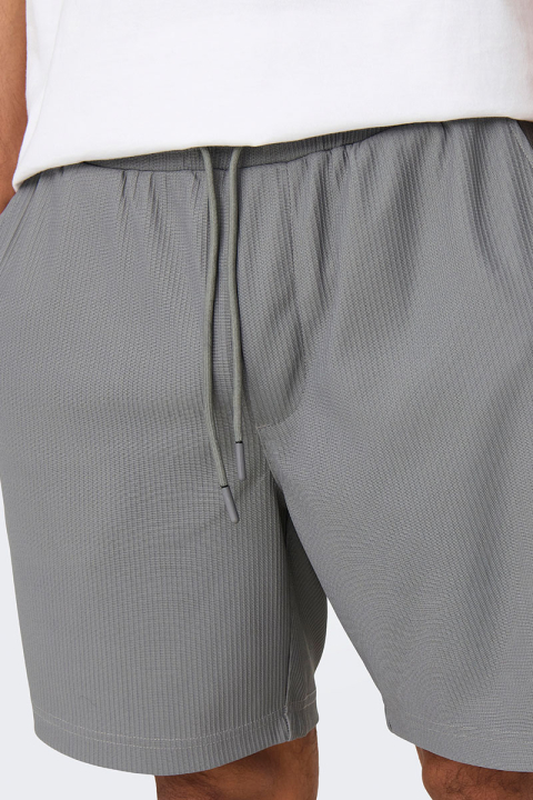 ONLY & SONS Tel Regular Plizze Shorts Limestone