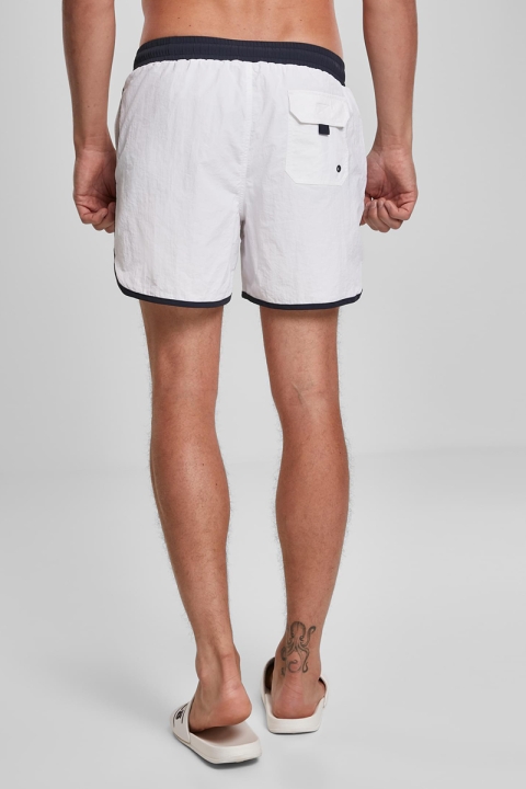 Urban Classics Retro Badehose White/navy