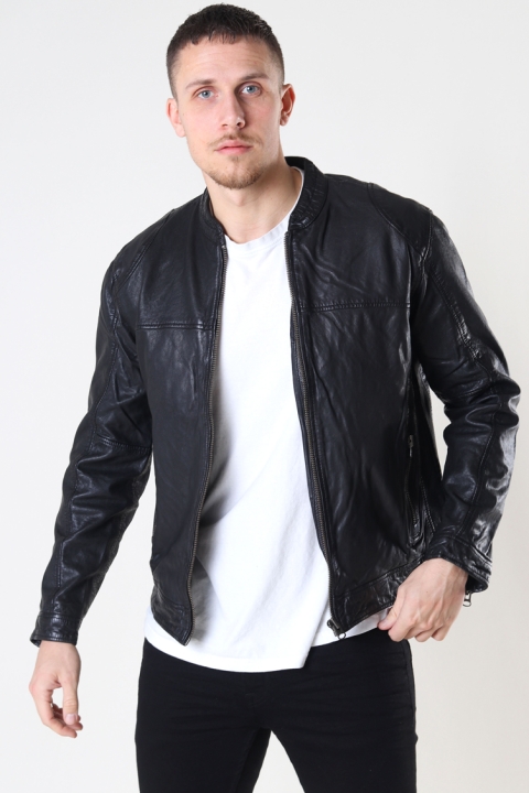 Gabba Bailey One Leather Jacket Black