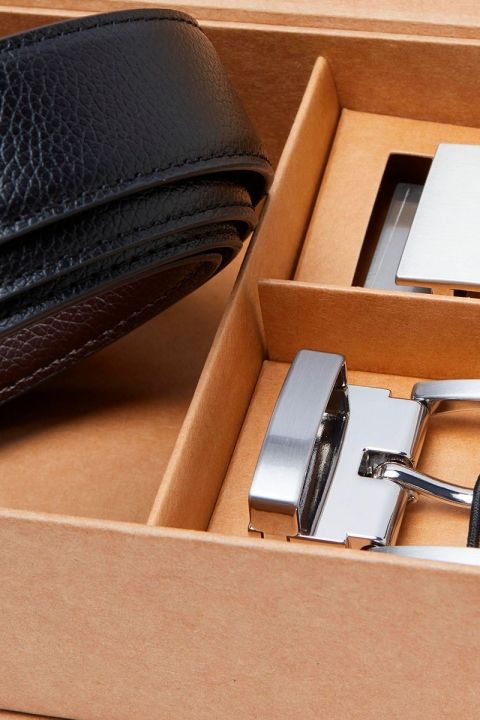 Jack & Jones Jeff Changeable Buckle BoxGiftbox Black