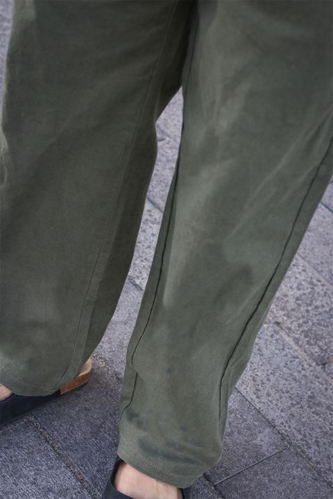 ONLY & SONS Sinus Loose Cotton Linen Pants Olive Night