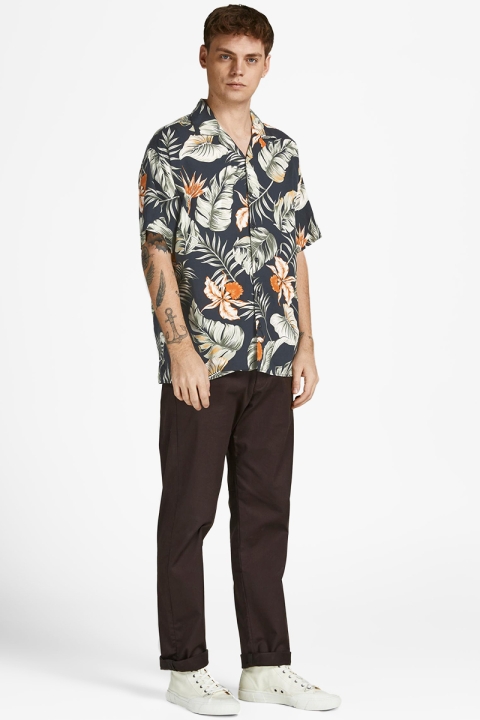 Jack & Jones JPRBLATROPIC RESORT Hemd S/S RELAX SN Black