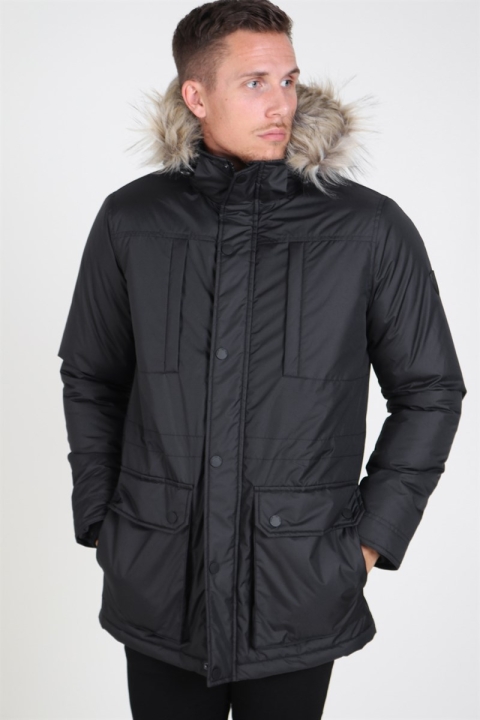 Solid Decker Parka Jacke Black