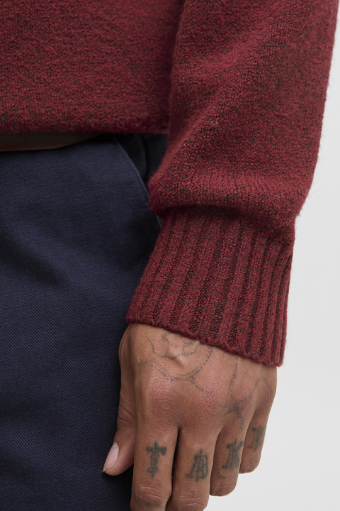 Jack & Jones Soho Ollie Knit Crew Neck Cabernet