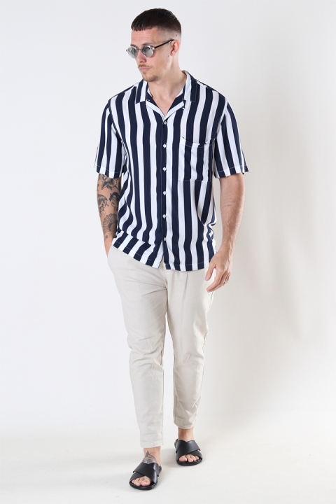 Kronstadt Ramon Cuba big stripe S/S Hemd Navy