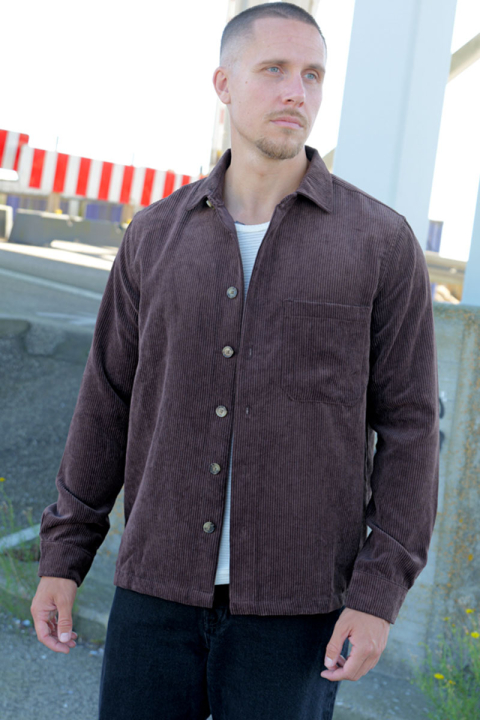 ONLY & SONS Tile Corduroy Hemd Coffee Bean