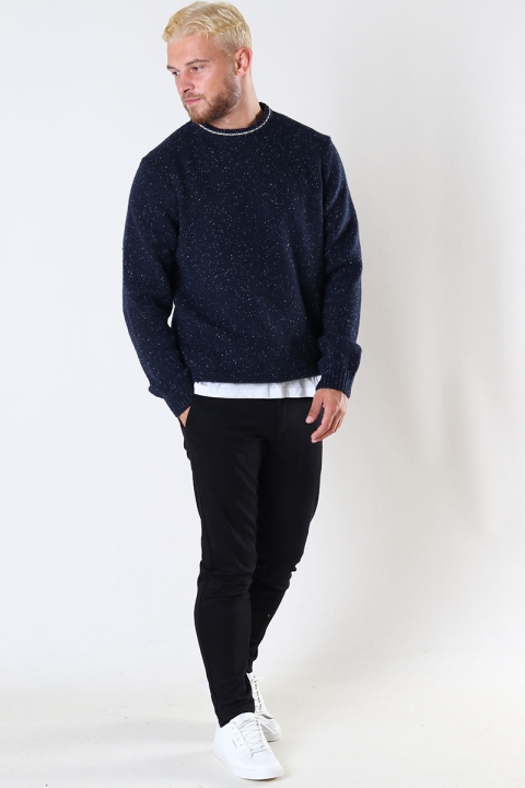 Clean Cut Copenhagen Otto O-neck Knit Navy Mix