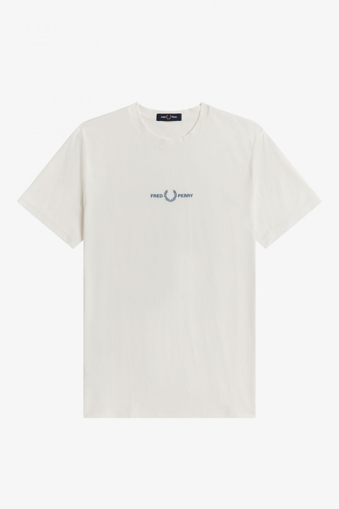 Fred Perry EMBROIDERED T-Hemd 303 Snow White