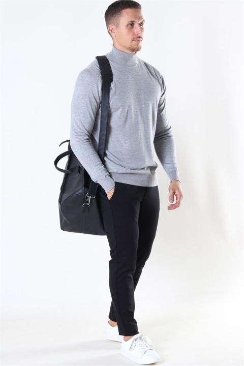 Jeff Potter Turtleneck Strik Light Grey Mix