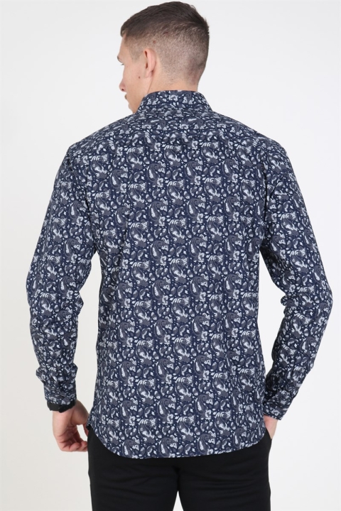 Jack & Jones Focus Paisley Hemd Navy Blazer