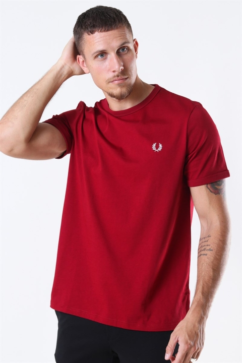 Fred Perry Ringer T-Hemd Rosso