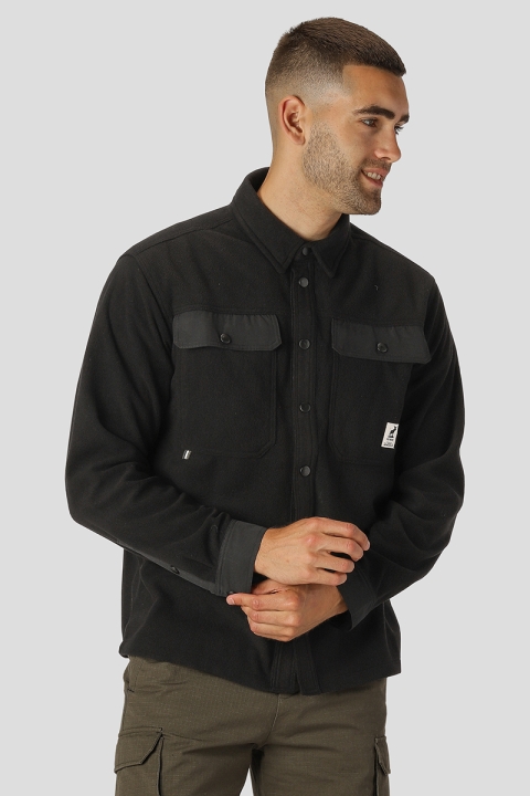 Fat Moose Herold Fleece Overshirt Black