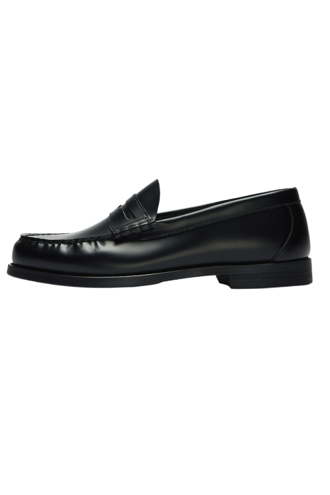 Selected Billy Leather Penny Loafer Black
