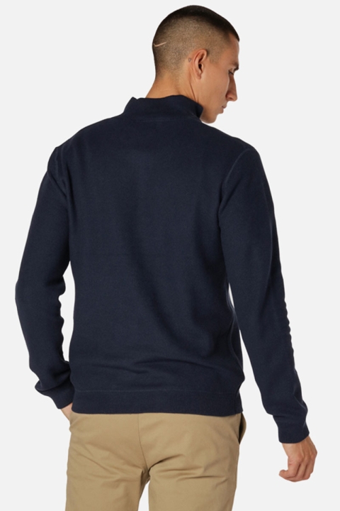 Clean Cut Copenhagen Lauritz Recycled half zip knit Dark Navy