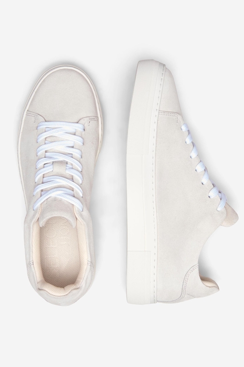 Selected SLHDAVID CHUNKY SUEDE TRAINER B NOOS White