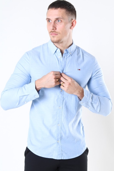 Tommy Jeans Slim Stretch Oxford Hemd Perfume Blue